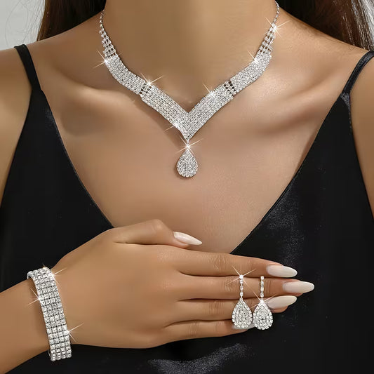 Ensemble de Bijoux de Mariée Accessoires de Banquet