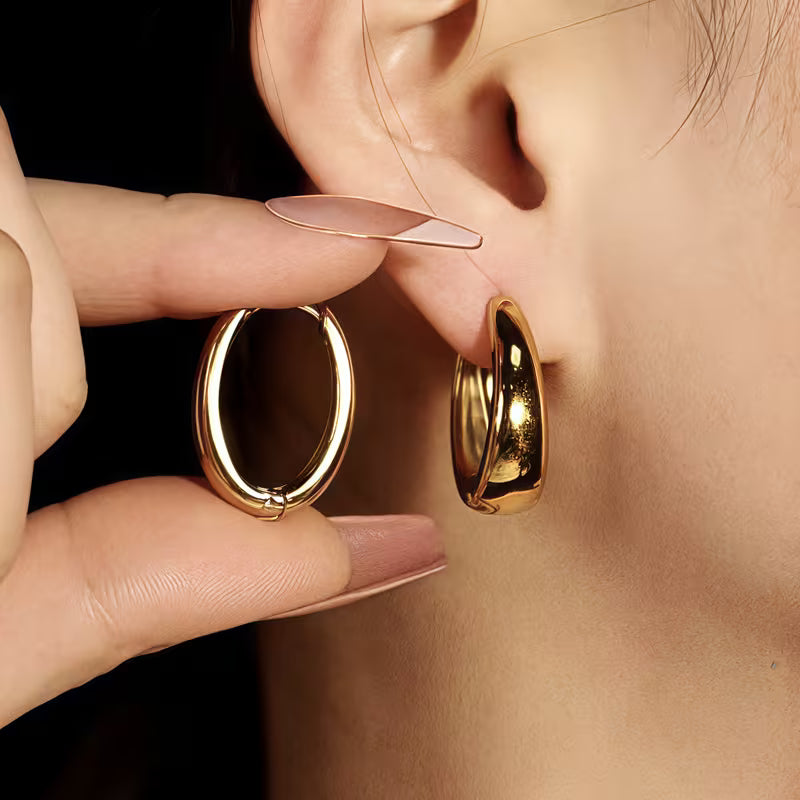 boucles d'oreilles ovales