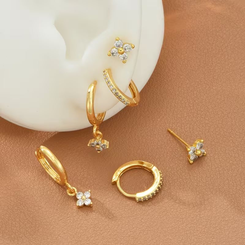 Ensemble de 6 pinces d'oreille élégantes