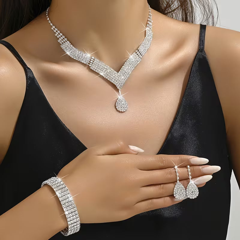 Ensemble de Bijoux de Mariée Accessoires de Banquet