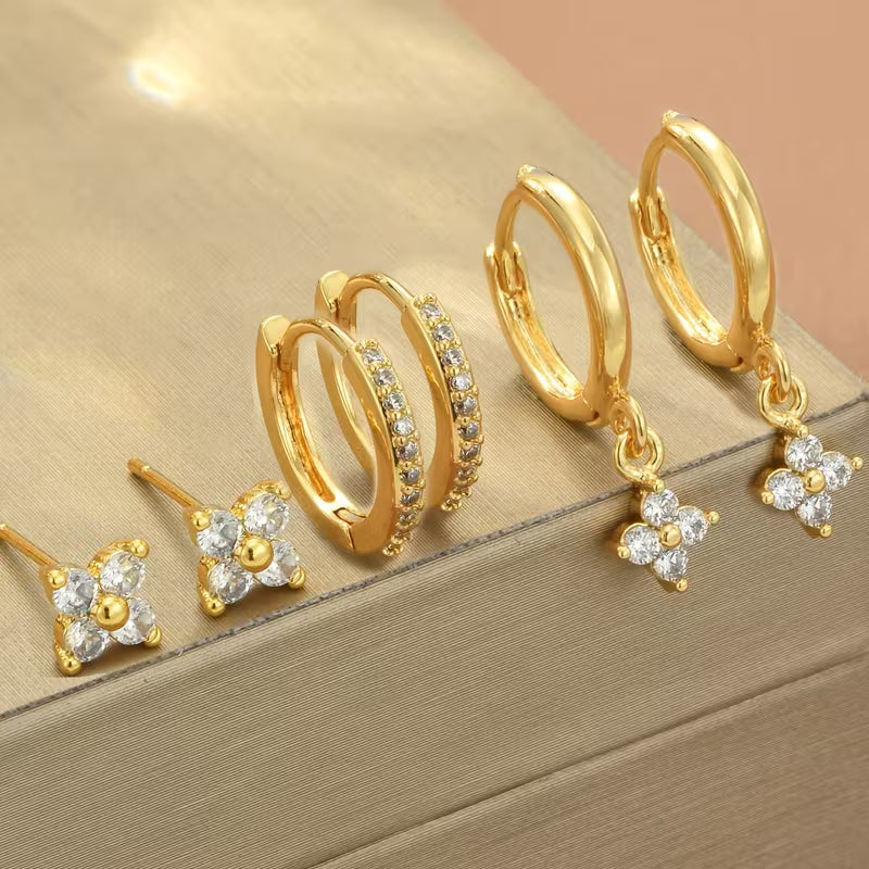 Ensemble de 6 pinces d'oreille élégantes
