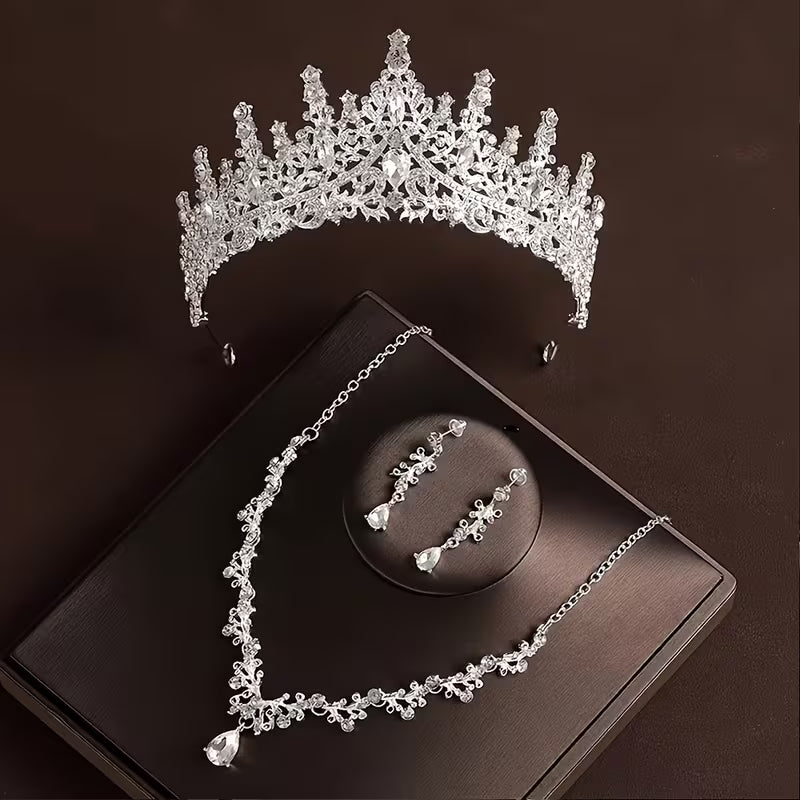 Nouveau Diadème de Mariée avec Couronne en Strass