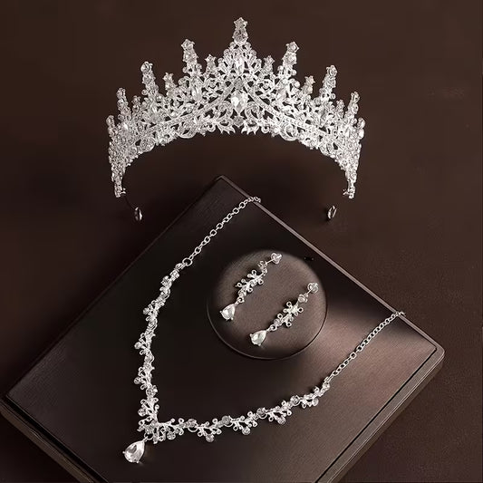 Nouveau Diadème de Mariée avec Couronne en Strass