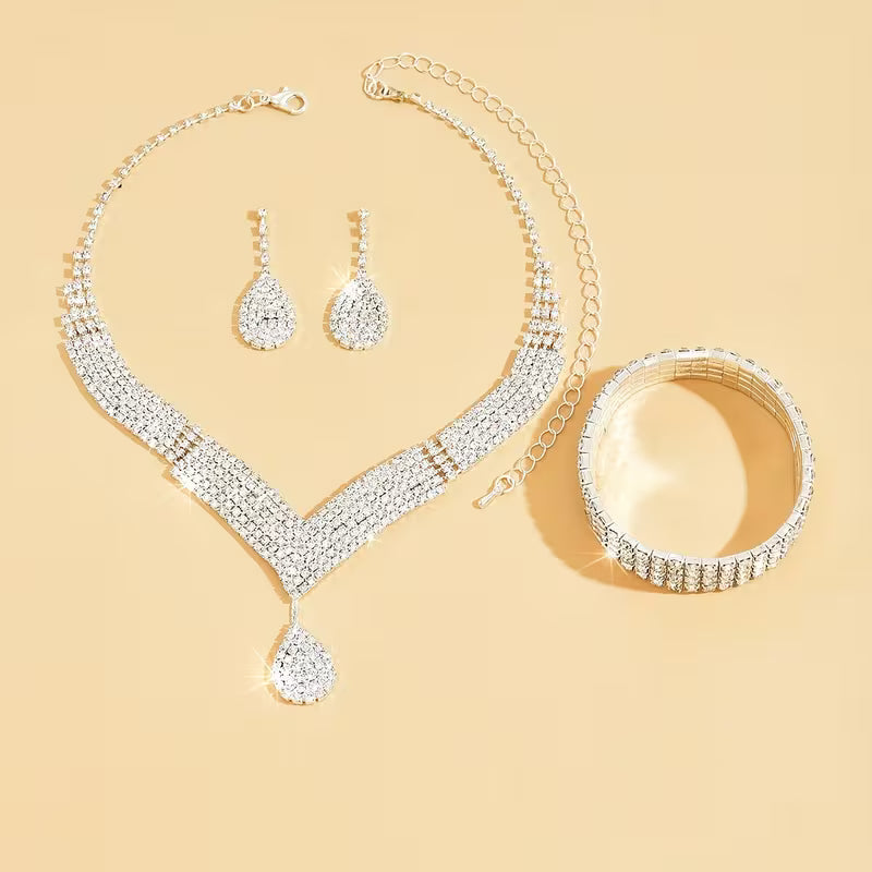 Ensemble de Bijoux de Mariée Accessoires de Banquet