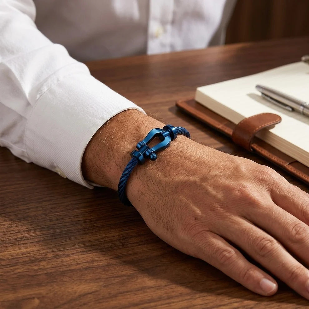BRACELET CABLE BLUE ( FRAD)