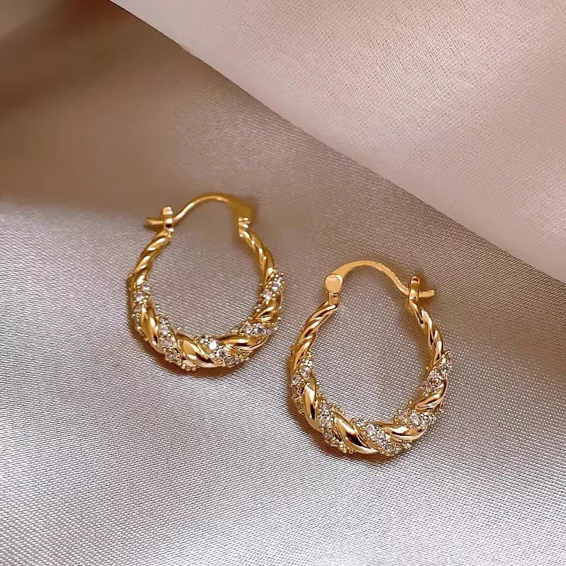Boucles d'oreilles torsadées