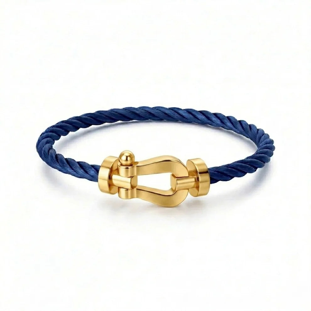 BRACELET CABLE BLUE DORE ( FRAD)