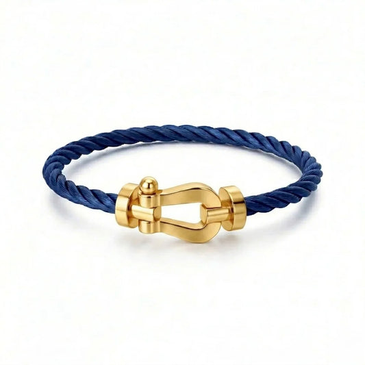 BRACELET CABLE BLUE DORE ( FRAD)