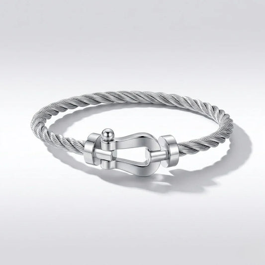 BRACELET CABLE ARGENTÉ ( FRAD)