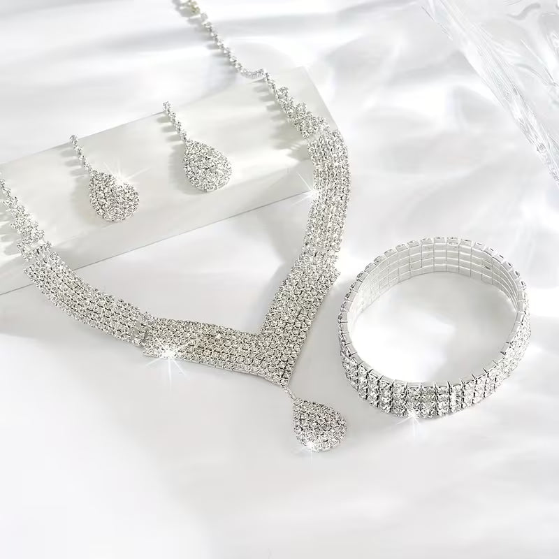 Ensemble de Bijoux de Mariée Accessoires de Banquet