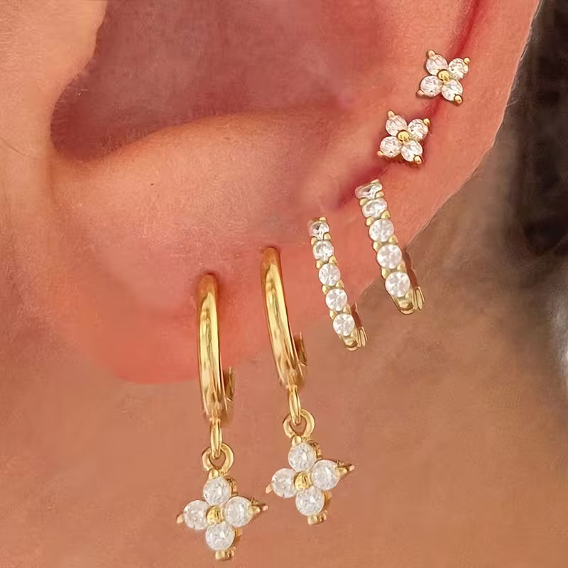 Ensemble de 6 pinces d'oreille élégantes