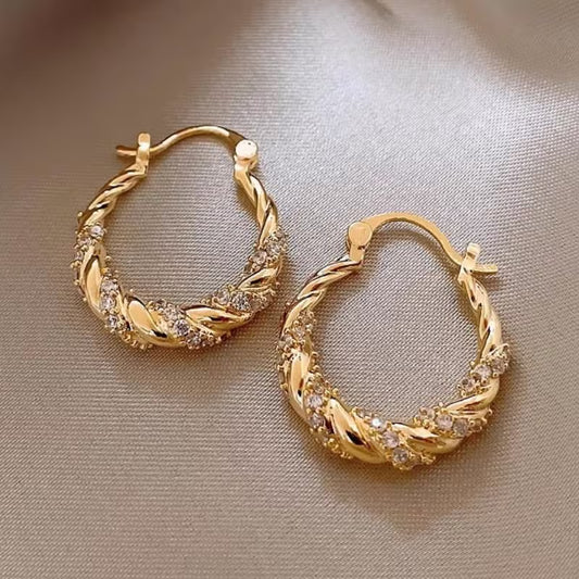 Boucles d'oreilles torsadées