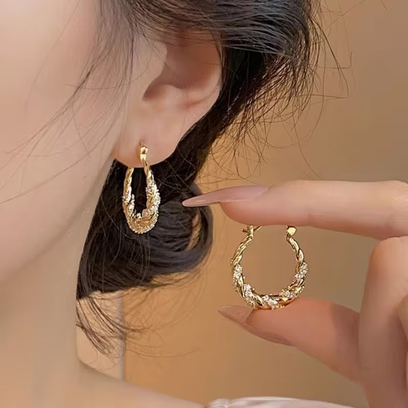 Boucles d'oreilles torsadées