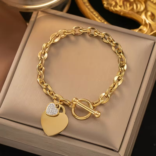 Bracelet Pendentif Cœur d'Amour