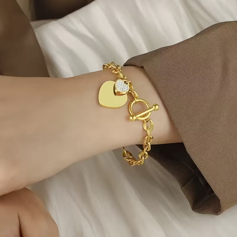 Bracelet Pendentif Cœur d'Amour
