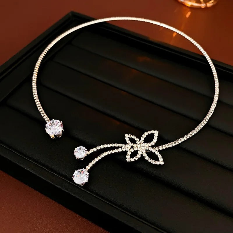 Collier Papillon Zircon
