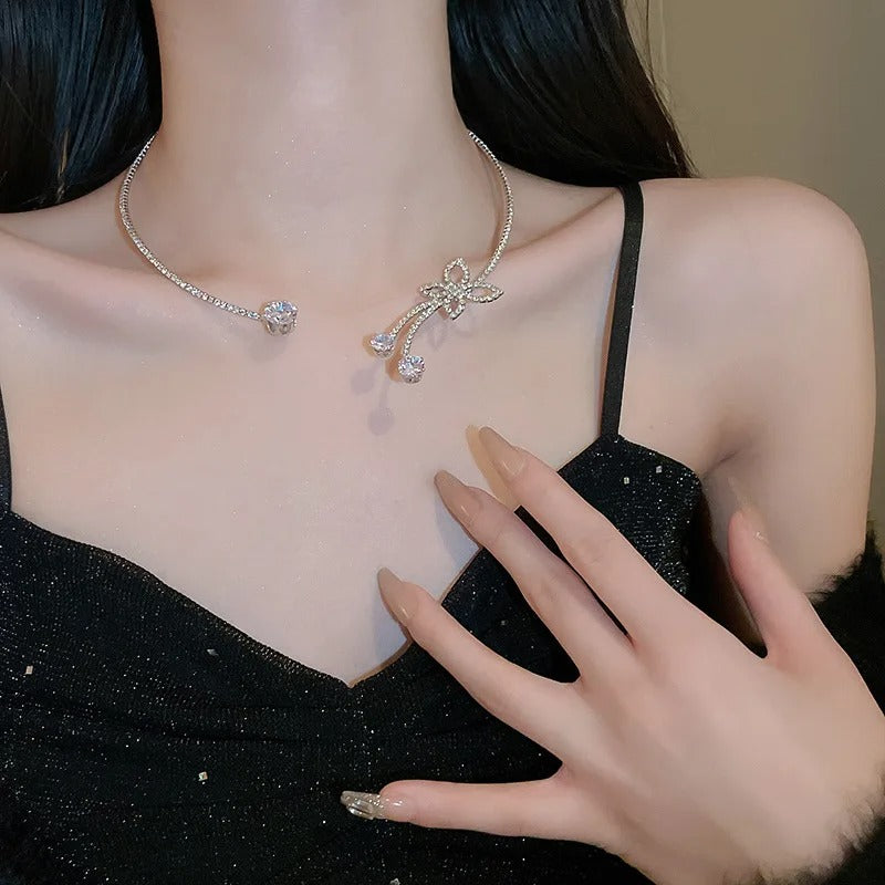 Collier Papillon Zircon