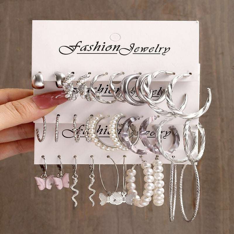 Pack Romance 15 pièces de boucles d'oreilles